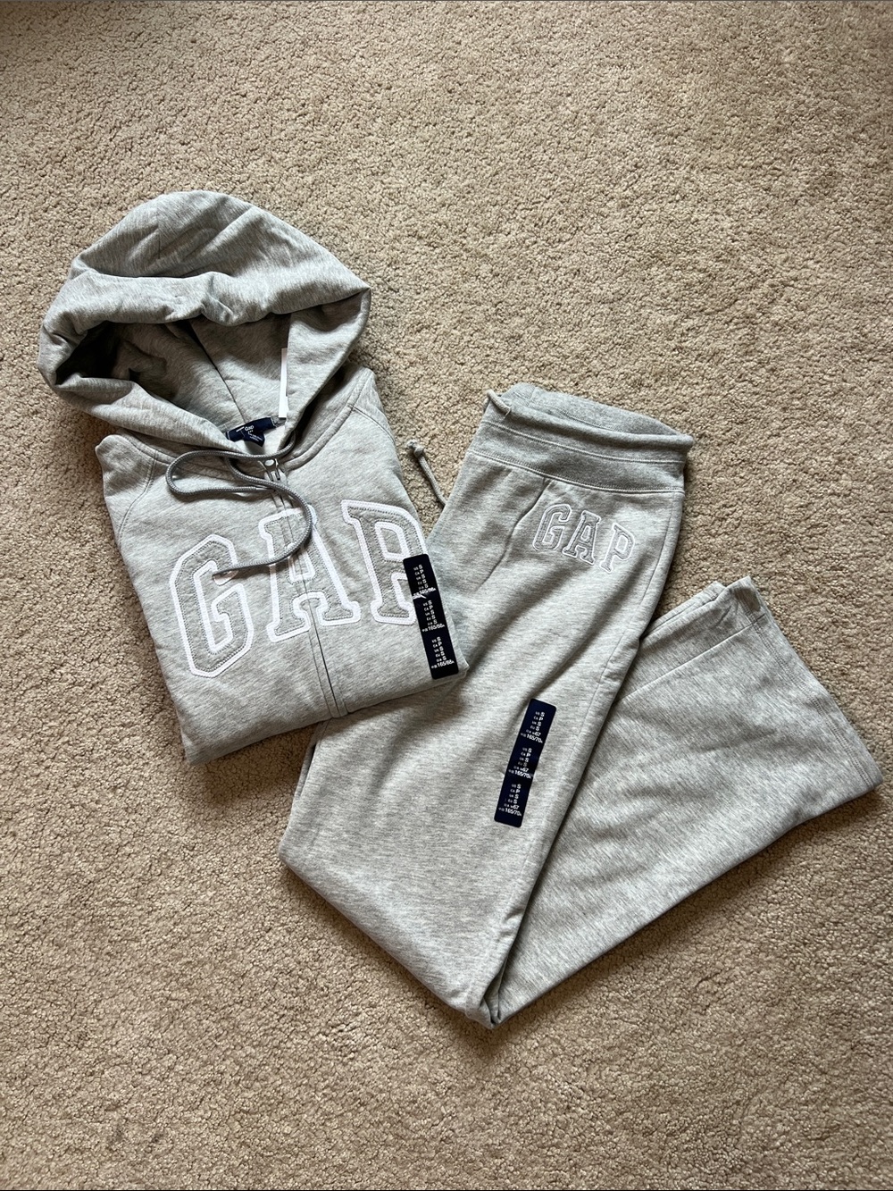 GAP Light Gray woman Sweatpants & Hoodie Set size S